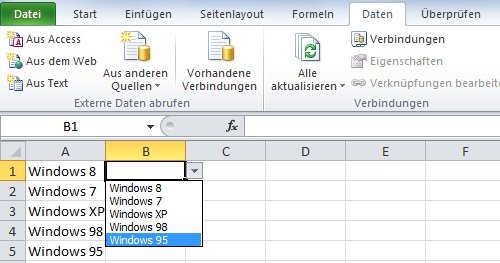 Excel 10 Dropdown Liste Erstellen