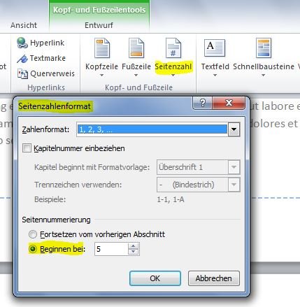 Word 2010 Seitenzahlen Einfugen Und Anpassen